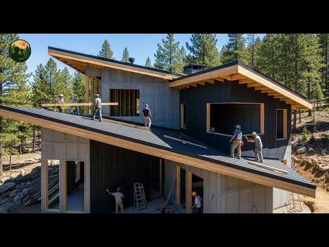 Building a Modern House in the Forest – Full Step-by-Step Construction