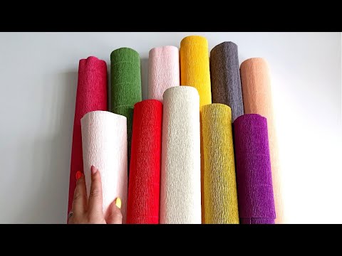 9 ИДЕЙ КРАСИВЫХ ЦВЕТОВ из ГОФРИРОВАННОЙ БУМАГИ для букетов. BEAUTIFUL corrugated paper flowers. DIY