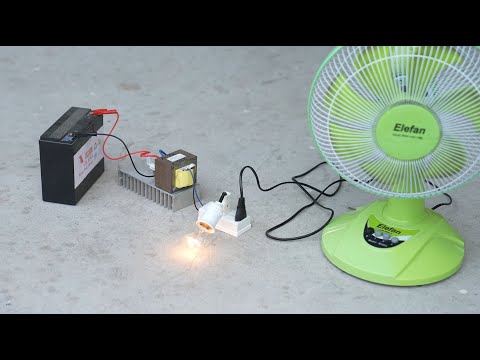 Chế kích điện 12v lên 220v chạy quạt cực đơn giản chỉ dùng 1 transistor Ít Người Biết