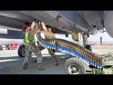 Loading Thousands of 20mm Rounds into US Most Feared Fighter Jet