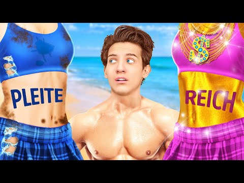 REICH vs. PLEITE am Strand-Beste SOMMER-Hacks um beliebt zu werden | Lustig von La La Lebensfreude