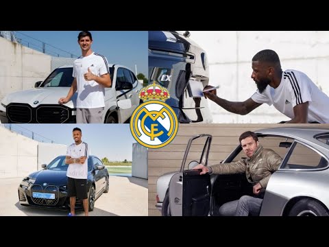 EXCLUSIVE: REAL MADRID Players Arriving Training with their expensive cars MBAPPE, RUDIGER, VALVERDE