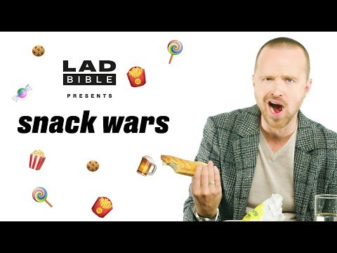 Snack Wars | Aaron Paul Tries A Sausage Roll For The First Time Ever