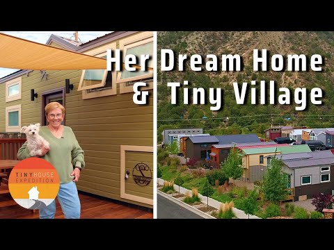 Aging in place in her Dream Tiny Home in Mtn town Tiny House Village