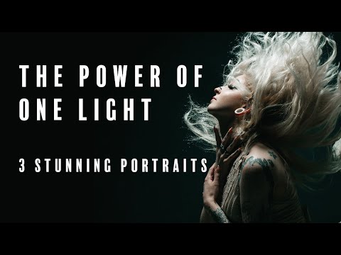 One Light Studio Portraits - 3 Different Setups