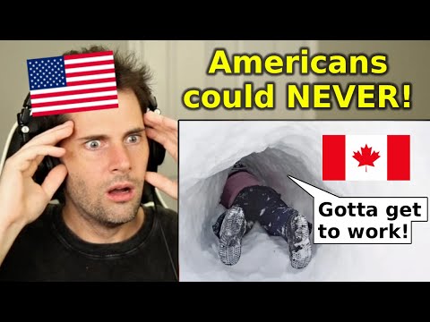 American Reacts to Canadians Proving Winter Can't Stop Them