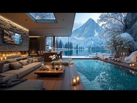Calm Nature Indoor Ambience with Winter Jazz for Focus ❄️ Tranquil January Jazz Music & Snowfall