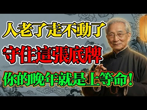 南懷瑾：當你人老了走不動了，要為自己留後路！只要守住這三樣東西，你的晚年就是上等命，福報不請自來！#南懷瑾 #佛法智慧 #晚年福報 #因果輪回 #儒釋道 #佛法#修行 #智慧 #因果 #佛家