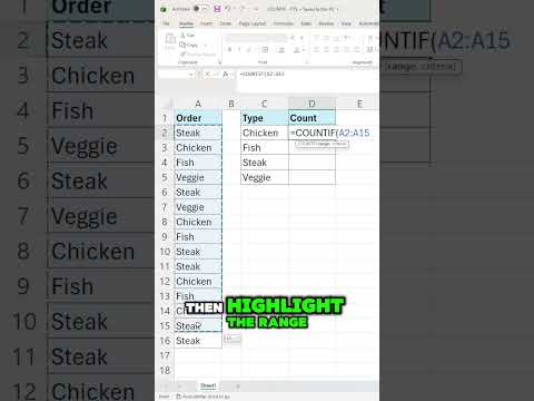 Count Distinct Values In Excel! #COUNTIF #Excel #ExcelTips