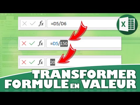 Comment remplacer rapidement des formules par leur valeur sur Excel ?