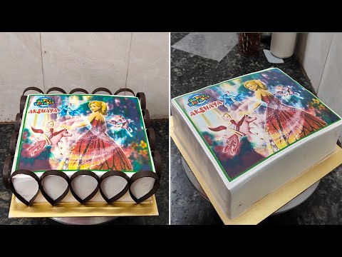 Photo Cake Recipe|Photo Cake Design|Photo Cake Side Chocolate Garnish Decorating