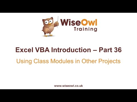 Excel VBA Introduction Part 36 - Using Class Modules in Other Projects