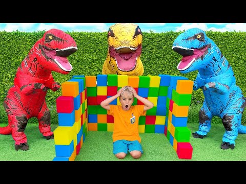 Chris learned to run quickly and safely from Dinosaurs