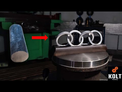 The AUDI logo was made from a solid piece of metal. Master Old School Manual Milling Machining
