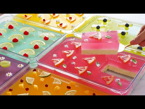 Fun to choose / Rainbow Fruit Jelly cake. 🌈 / Jelly Cheesecake / Amazing cake