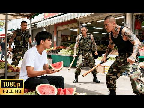 Bully kicks over the poor guy's stall, unaware he's an unstoppable warrior with a hidden identity!