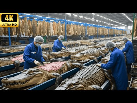 FULL PROCESS | Inside the Crocodile Leather Factory – From Crocodile to Luxury Fashion