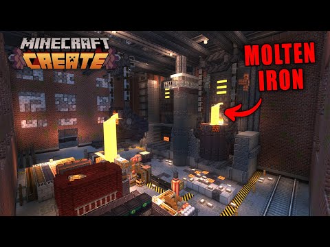 I Built An Industrial Metal FOUNDRY In Minecraft Create Mod