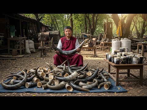 Satisfying Factory Process: Turning Buffalo Horns into Premium Viking Mugs