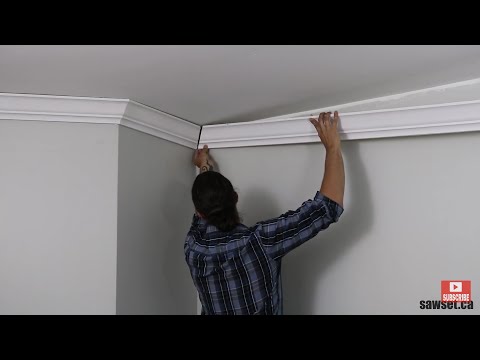 How To Install CROWN MOLDING using a SAWSET PROTRACTOR. #AMAZON         #crown molding #miter #bevel