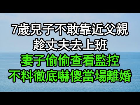 7歲兒子不敢靠近父親,趁丈夫去上班,妻子偷偷查看監控,不料徹底嚇傻當場離婚#深夜淺讀 #為人處世 #生活經驗 #情感故事