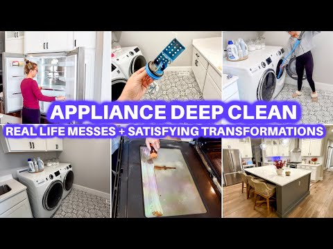 DEEP CLEANING APPLIANCES | Real Life Messes & Satisfying Transformations | FRIDGE & OVEN DEEP CLEAN