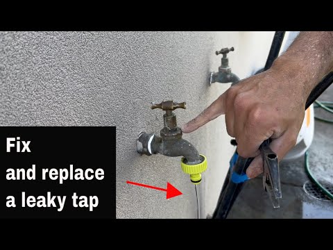 How to fix a leaking dripping outdoor tap