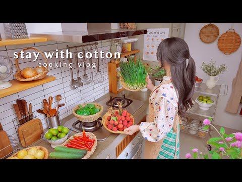 Healthy & Delicious Vegetarian Food 🥗 | Lychee Fried Rice 🍒 | Steamed Tofu with Chives | Vegan VLOG