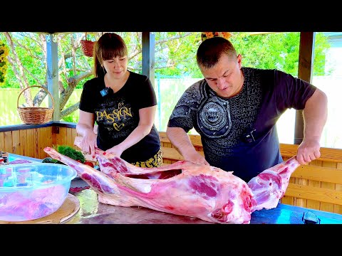 Готовим Барана 24 Кг На Ужин: Мясо Жареное В Казане И Шурпа На Костре!