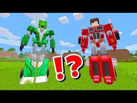 JJ and Mikey Become TRANSFORMERS CHALLENGE in Minecraft / Maizen Minecraft
