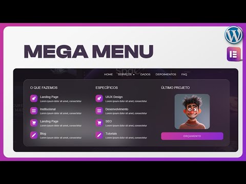 Criando um Mega Menu no Wordpress Elementor - Menu Personalizado