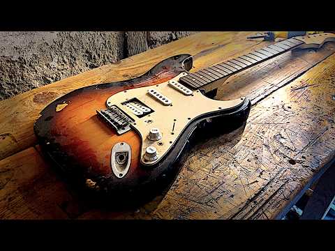 $10 Mystery Strat Restoration | No Talking | 4K Guitar Rebuild