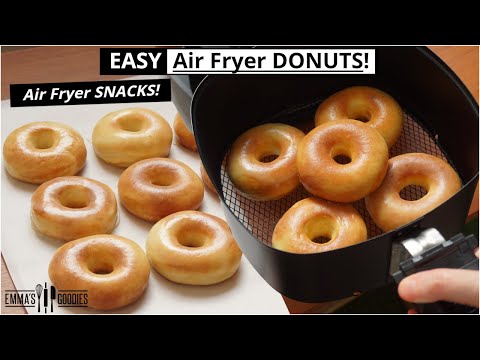 EASY Air Fryer DONUTS! Better than Krispy Kreme!! 🔥 The Best Glazed Air Fryer Donuts Recipe