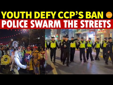 Defying Shanghai’s Halloween Ban, Youths Flood Streets as CCP Panics and Police Swarm the City