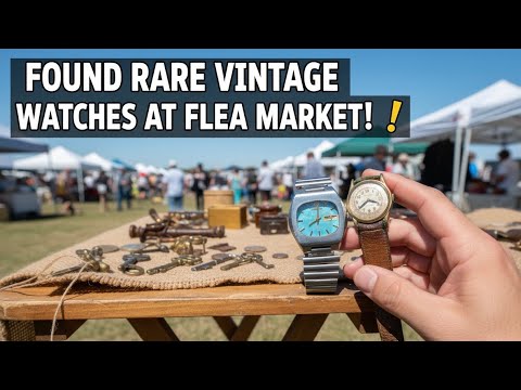 Shopping for HISTORIC vintage watches at an antique flea market! Crazy finds!