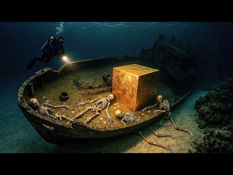 Золотое сокровище найдено в затонувшем корабле на дне моря