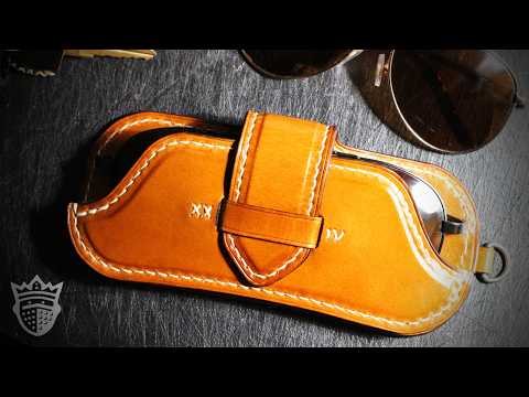 Making a Leather Sunglasses Case | Relaxing DIY Leather Craft