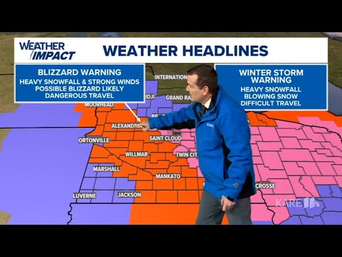 WEATHER: Strong snow storm with gusty winds, blowing snow & dropping temperatures
