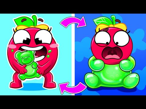 Don't Ate Too Many Gummies, Turned Into A Gummy Bear!😱 Songs for Kids | Pit&Penny Stories #forkids 