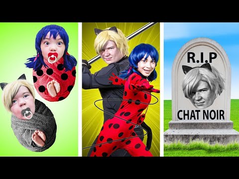 FROM BIRTH TO DEATH OF MIRACULOUS CHAT NOIR | FUNNY & CRAZY MIRACULOUS LADYBUG BY CRAFTY HACKS PLUS