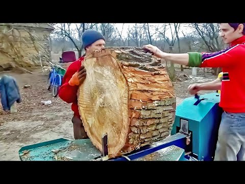 Amazing Automatic Homemade Firewood Processing Machines, Fastest Cutting Tree & Wood Splitting
