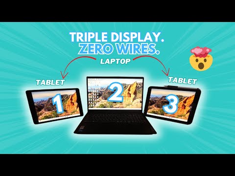 How I Made a Triple Screen Setup with Tablets – No Cables Needed!