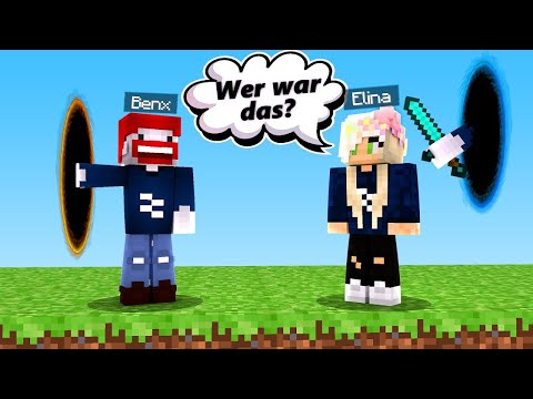 ICH PRANKE ELINA mit PORTAL GUN! 😜 | Minecraft