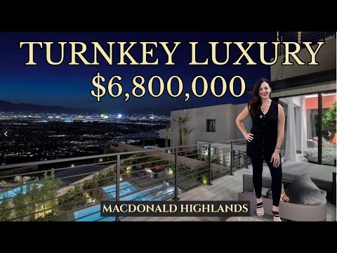 $6.8M Turnkey Modern Model Home For Sale Is What MacDonald Highlands Does Best | Henderson NV