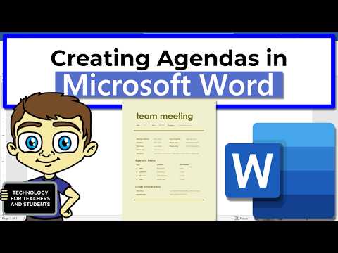 Creating Meeting Agendas in Microsoft Word