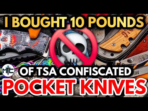 I Bought 10 POUNDS Of TSA Confiscated Pocket Knives - The WORST Knife I've EVER SEEN!!? 😫