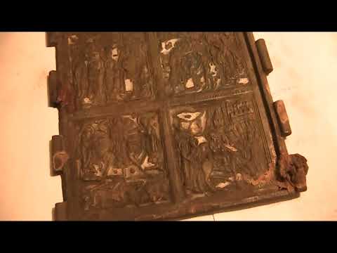 ИКОНА Медная старинная в лесу откопал