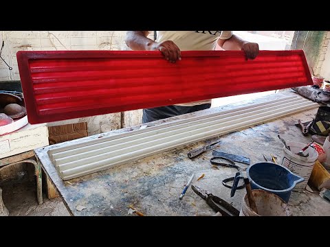 طريقة عمل قالب فايبر جلاس بالتفاصيل .. How to make a fiberglass mold