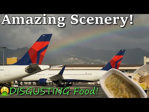 The MOST DISGUSTING FOOD I've ever had? Delta 767-300ER ECONOMY Review
