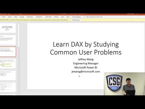 DAX Overview with Jeffrey Wang - Portland Power BI UG
